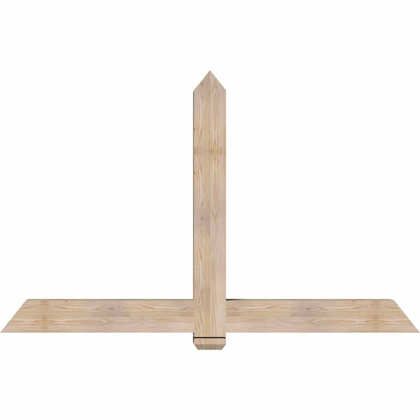 Ekena Millwork Eugene Smooth Timber Gable Bracket, Douglas Fir, 72"W x 45"H x 5 1/2"D x 5 1/2"F, 15/12 Pitch GBW072X45X0606EUG00SDF - main